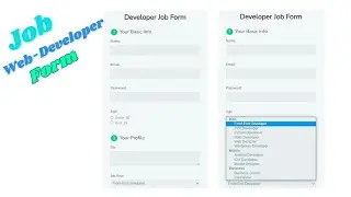 Job Registration Form / developer job registration form by html css