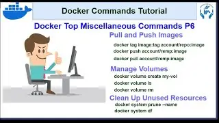 Docker Commands Tutorial P6 | Docker top miscellaneous Commands | Docker commands tips and tricks