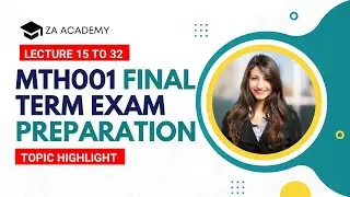 MTH001 Important Topics 2022 | MTH001 Final Preparation 2022 | MTH001 Important Topics Final Term