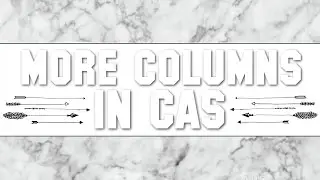 *TUTORIAL* HOW TO GET MORE CAS COLUMNS (TS4)!