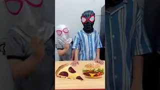 Pizza Vs Hamburger 🍕🍔 Food #spiderman #short #shorts #ytshorts