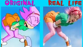 Don't wear a SKIRT to Sky Temple! | Sonic The Hedgehog 3 Animation | REAL LIFE vs ORIGINAL