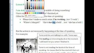 Lesson 0001  Part (B), Present Continuous (I am doing)