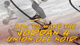NBA 2K21 HOW TO MAKE THE JORDAN 4 UNION OFF NOIR | SHOE TUTORIAL