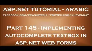 Implementing autocomplete textbox in asp net web forms in arabic