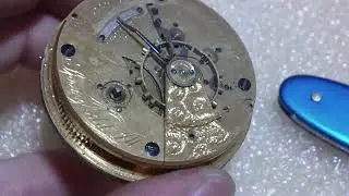 Checking out non running pocket watch, Illinois Springfield Watch Co.