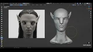 Avtar girl animated in Blender