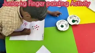 kg class finger painting activity