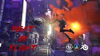 Cyberpunk Ninja vs AI Drones | Unreal Engine Short Film