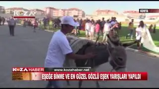 EŞEĞE BİNME VE EN GÜZEL GÖZLÜ EŞEK YARIŞLARI YAPILDI