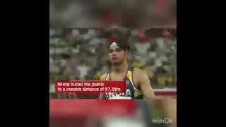 Neeraj Chopra Olympic gold medalist , final action.