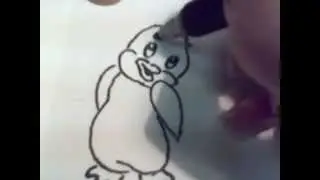 Penguin. How to draw a easy? (Пингвиненок. м/ф Лоло и Пепе. Как нарисовать легко?)