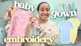 ✨Trying the embroidered baby gown trend for my Etsy Shop and Small Business!