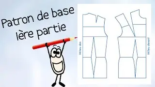 Patron de base Femme (1/2) - Comment le tracer - (HD) Eng sub