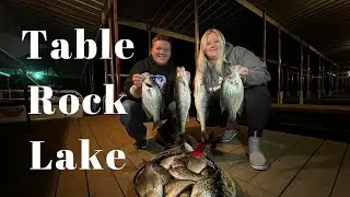 Table Rock Lake Night Fishing (GIANT Walleye and Crappie)