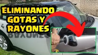 como quitar lluvia acida rayones de tus plasticos (le quitamos las gotas y rayones al mini cooper)