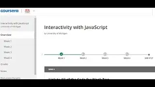 Coursera : Interactivity with JavaScript | Week 2 | Peer Graded Assignment