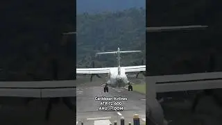 Caribbean Airlines | ATR 72-600 Landing in Dominica 🇩🇲 #aviation #atr72600 #landing