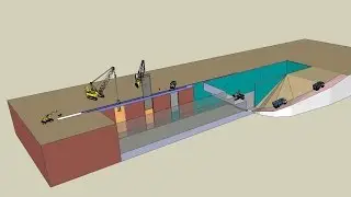 Metro Station with Diaphragm Walls Construction Method & Sequence