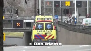 5x ambulance Amsterdam + 1x Politie Rijopleiding prio 1