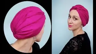 Как красиво повязать палантин или пашмину на голову со складочками. Sofisticated turban