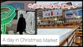 VLOGMAS-5 || Biggest Christmas Tree and Market in Kharkiv, Ukraine || Under construction