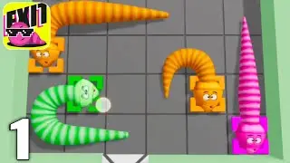 Snake Puzzle - Gameplay Walkthrough Part 1 All Levels 1 - 50 (Android & iOS)
