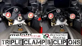 RSV4 | Melotti Triple Clamp & Bonamici Clip Ons | Install