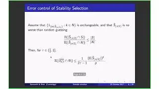 Variable selection with error control: 'Another look at stability selection