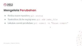 GIT - Pertemuan 2 | Web Developer - Jarvis Academy