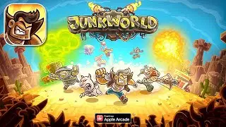 Junkworld TD (by Ironhide Game Studio) - iOS (Apple Arcade) Gameplay