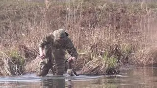 Охота с подсадной, селезень успел потоптать утку, классная охота))).