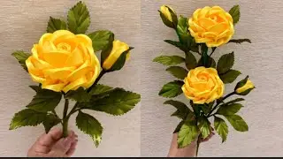 DIY Satin Ribbon Rose flowers | How to make ribbon rose | Ribbon decoration ideas