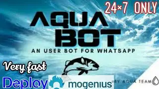 How to deploy AQUA BOT On Mogenius🔥💗