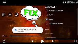 ⚙️▶️This Audio Format EAC3 is not Supported - mx player | Solution | Fix Now