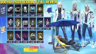 NEW BOOYAH PASS SEASON 8 | AUGUST BOOYAH PASS COLLECTION REVIEW | FREE FIRE NEW BOOYAH PASS