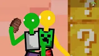 Only One Block Can Help Stickman In Minecraft