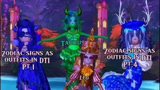 ZODIAC SIGNS AS OUTFITS IN #dresstoimpress ALL PARTS(1-4) ♊️♈️♋️✨