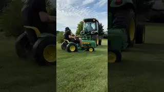John Deere drifting around a John Deere #auto #lawnmower #drifting #drift #automobile #car