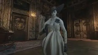 lady dimitrescu crouching animation