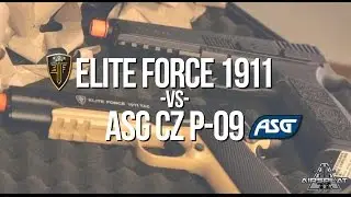 Elite Force 1911 TAC vs. ASG CZ-09 Blowback Airsoft Pistols - AirSplat on Demand