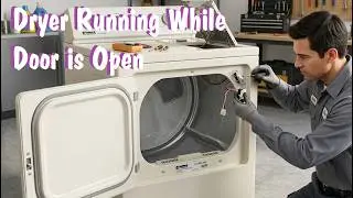 DIY: Fix Electric DRYER Still Running While Door Still Being Open (Wont Turn Off Despite Opening)