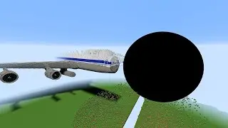 Minecraft black hole vs giant plane