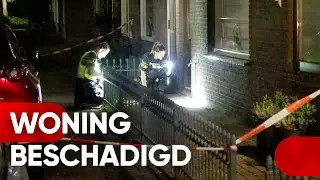 Gat in deur na explosie Haarspitstraat (19-10-2024, Purmerend)