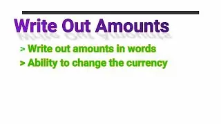 Excel quickly write or spell out amounts in words