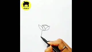 Easy Drawing Of Water Lily | Drawing Of Flower 