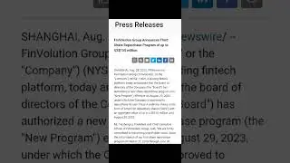 FinVolution Group Announces Third Share Repurchase Program of up to US$150 million