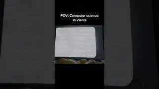 Pov: you do Computer Science #shorts