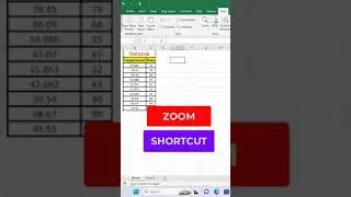 Excel Zoom Shortcut 