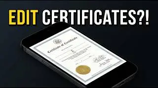 Edit ANY Scanned Certificate on Phone | 100% FREE